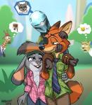 ambiguous_gender anthro buckteeth clothed clothing duo female green_eyes horn long_ears male ossicone purple_eyes scar size_difference teeth heresy_(artist) third-party_edit disney konami metal_gear zootopia grey_fox_(metal_gear) judy_hopps naked_snake nick_wilde the_boss_(mgs) canid canine cheetah felid feline fox giraffe giraffid lagomorph leporid mammal rabbit red_fox true_fox 2016 crossover digital_media_(artwork) hi_res shaded