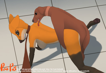 all_fours angry anthro bestiality breasts collar concrete_floor duo feet female feral forced leash male male/female nude outside pawpads paws public public_nudity rape sex soles text toes crimsoncolored canid canine canis domestic_dog fox mammal hi_res url