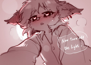 anthro blush blush_lines clothed clothing dialogue ear_piercing ear_ring female hair heart_eyes heart_symbol inner_ear_fluff looking_at_viewer low-angle_view piercing pivoted_ears ring_piercing short_hair solo speech_bubble talking_to_another talking_to_viewer text tuft worm's-eye_view swaybat swaybat_(oc) bat flying_fox mammal megabat 2024 digital_media_(artwork) english_text restricted_palette