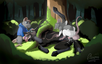 animal_genitalia animal_penis animal_vulva anthro anthro_on_feral anthro_penetrating anthro_penetrating_feral backsack balls bestiality big_balls bodily_fluids bottomless bottomless_anthro bottomless_male canine_genitalia canine_teeth canine_vulva chastity_cage chastity_device clothed clothing cum cum_in_mouth cum_in_vagina cum_inside ejaculation erection fellatio female female_penetrated feral feral_penetrated forced forest forest_background genital_fluids genitals group group_sex hoodie hoodie_only interspecies licking male male/female male_on_feral male_penetrating male_penetrating_female nature nature_background nude nude_male oral pawpads paws penetration penile penile_penetration penis plant rape rodent_ears rodent_genitalia rodent_penis rodent_tail sex threesome tongue tongue_out topwear topwear_only tree vaginal vaginal_penetration vulva fisk24 fisky_(fisk24) hiona canid canine canis mammal murid murine rat rodent wolf 16:10 hi_res widescreen