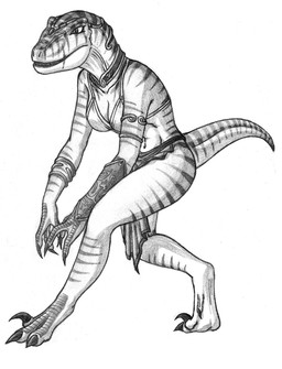 4_toes armlet armor biped bottomwear bra bracers breasts choker claws cleavage clothed clothing dewclaw digitigrade feet female finger_claws jewelry loincloth looking_forward medium_breasts midriff navel necklace non-mammal_breasts pupils scuted_feet scuted_hands scutes sickle_claw side_view simple_background skimpy slit_pupils solo stripes tail teeth three-quarter_view toe_claws toes underwear walking white_background predaguy meeka_(zigiizagii) dinosaur dromaeosaurid prehistoric_species reptile scalie theropod greyscale monochrome
