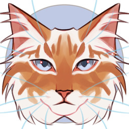 ambiguous_form ambiguous_gender blue_eyes front_view fur inner_ear_fluff looking_at_viewer mouth_closed orange_body orange_fur red_nose simple_background solo tuft whiskers white_body white_fur white_inner_ear_fluff justkiddinb domestic_cat felid feline felis mammal 1:1 low_res