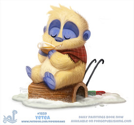 ambiguous_gender anthro beverage log nude simple_background snow solo tea text white_background wood piper_thibodeau yeti digital_media_(artwork) digital_painting_(artwork) english_text painting_(artwork) url