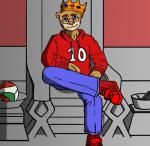 anthro bottomwear chair clothing crown denim denim_bottomwear denim_clothing eyewear footwear furniture glasses headgear hoodie jeans pants pen shoes sneakers solo sport tablet throne topwear volleyball terryeternity bear mammal ursine hi_res