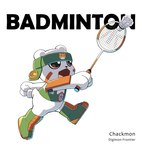 anthro badminton badminton_racket bandai_namco bear boots brown_eyes clothing digimon digimon_(species) footwear headgear kumamon male mammal op7804620 shoes shuttlecock snow snowman solo sport white_body