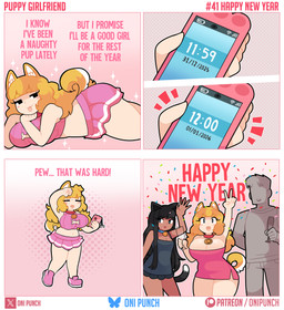:3 bangs big_breasts blush bottomwear breasts cellphone clothing crop_top dialogue dress electronics eyebrow_through_hair eyebrows eyes_closed faceless_character faceless_human faceless_male female good_girl group hair half-closed_eyes holding_object holding_phone holiday_message holidays huge_breasts lying male midriff narrowed_eyes on_front phone pink_background pink_bottomwear pink_clothing pink_crop_top pink_dress pink_phone pink_shirt pink_skirt pink_topwear shirt simple_background skirt smartphone standing tail text thick_eyebrows thick_thighs tongue tongue_out topwear translucent translucent_hair trio onigiri_punch new_year animal_humanoid canid canid_humanoid canine canine_humanoid dog_humanoid human humanoid mammal mammal_humanoid absurd_res comic english_text hi_res