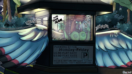 against_surface ambiguous_penetration anthro beak big_breasts big_wings blue_eyes bodily_fluids booth breast_squish breasts breasts_on_glass crescent_moon drooling duo feather_hair feathered_wings feathers female female_on_human fucked_silly green_body green_nipples hands_on_glass human_on_anthro interspecies male male/female male_on_anthro moan moon motion_lines night nipples non-mammal_breasts non-mammal_nipples on_glass onomatopoeia outside_sex penetration plant pokephilia pseudo_hair saliva sex shrub sign smile sound_effects squish text tongue tongue_out uvula wings cosmonaut nintendo pokemon zemmy_(cosmonaut) avian generation_2_pokemon human mammal pokemon_(species) xatu 16:9 2025 digital_media_(artwork) english_text hi_res story_at_source widescreen