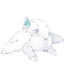 3_toes all_fours ambiguous_feral ambiguous_gender bedroom_eyes big_butt biped bipedal_feral blue_eyes blush blush_lines butt cheek_tuft claws cute_fangs dipstick_tail facial_tuft fangs feathered_wings feathers feet feral fur huge_butt kemono looking_at_viewer looking_back looking_back_at_viewer markings monotone_body monotone_fur narrowed_eyes presenting presenting_hindquarters pupils raised_tail rear_view seductive simple_background smile snaggle_tooth solo tail tail_markings tail_tuft tapering_tail teal_ears teal_tail_tip teeth thick_tail toe_claws toes tuft white_background white_body white_claws white_feathers white_fur white_wings wings abyss_creature_(artist) mythology palworld pocketpair dragon furred_dragon furred_scalie mythological_creature mythological_scalie pal_(species) quivern scalie 2025 4:5 absurd_res colored digital_media_(artwork) full-length_portrait hi_res portrait shaded simple_shading