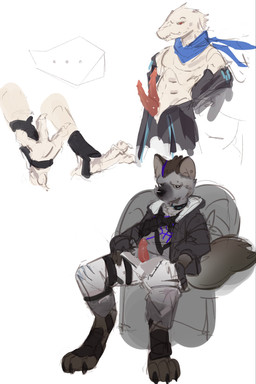 animal_genitalia animal_penis anthro bottomwear clothed clothing duo fur genitals humanoid_genitalia humanoid_penis jacket looking_at_viewer male multi_genitalia multi_penis multiple_poses open_bottomwear open_clothing open_pants pants penis pose presenting presenting_penis shirt sitting standing tail topwear white_body white_fur saturnsamo arknights hypergryph studio_montagne rangers_(arknights) spot_(arknights) hyena lizard mammal reptile scalie spotted_hyena 2025 hi_res