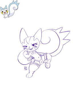 anthro bedroom_eyes big_ears big_tail blush camel_toe cheerleader clothing eyelashes female garter_straps legwear lingerie loli narrowed_eyes pasties paws pokemorph pose seductive shortstack smile smirk stockings suggestive tail thick_thighs young inkdoll nintendo pokemon generation_4_pokemon mammal pachirisu pokemon_(species) rodent sciurid tree_squirrel sketch