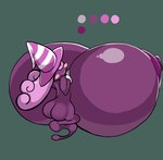 big_breasts blush breasts butt clothing female gloves hair handwear hat headgear headwear huge_breasts hyper hyper_breasts legless long_hair mostly_nude nipples non-mammal_nipples not_furry purple_body simple_background solo petronoise mario_bros nintendo paper_mario vivian_(mario) ghost humanoid shadow_siren spirit