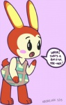 anthro chibi clothed clothing female solo neonlink animal_crossing nintendo bunnie_(animal_crossing) lagomorph leporid mammal rabbit