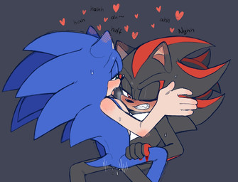 anthro arm_blush blood blush bodily_fluids body_blush clenched_teeth duo ear_blush heart_symbol leg_grab male male/male male_penetrated male_penetrating male_penetrating_male on_lap one_eye_closed penetration sex shoulder_blush sitting_on_lap tail teeth tight_grip tongue tongue_out chaotixshiro sega sonic_the_hedgehog_(series) shadow_the_hedgehog sonic_the_hedgehog eulipotyphlan hedgehog mammal 2022 digital_drawing_(artwork) digital_media_(artwork)