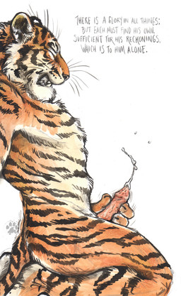 2012 barbs blotch clenched_teeth cum cumshot english_text erection eyes_closed feline kneeling male mammal masturbation orgasm penis plain_background solo stripes teeth text tiger white_background
Rating: Explicit
Score: 17
User: Vinea
Date: April 15, 2014