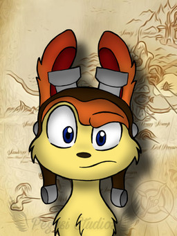 anthro blue_eyes chest_tuft confusion eyewear eyewear_on_head feral fur goggles goggles_on_head looking_at_viewer male orange_body orange_fur solo tuft eeveenerd64 jak_and_daxter naughty_dog sony_corporation sony_interactive_entertainment daxter hybrid mammal mustelid musteline otter ottsel true_musteline weasel 3:4 digital_media_(artwork) hi_res