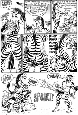 anthro anus areola balls big_breasts bodily_fluids breasts clone cum cum_in_vagina cum_inside cumshot dialogue ejaculation erect_nipples erection female genital_fluids genitals group male male/female nipples orgasm penetration penis sex stripes tail tail_tuft text tuft vaginal vaginal_penetration vulva karno equid equine felid horse mammal pantherine tiger zebra comic english_text monochrome