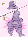 anus big_butt blush breast_growth breasts butt drawn_over female genitals growth not_furry nude pencil_(object) pussy solo surprsied transformation maxhe nintendo pokemon generation_1_pokemon goo_creature grimer humanoid pokemon_(species) 2022 3:4 hi_res