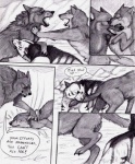 anthro canid canine canis comic coop_(wrng) dialogue digitigrade english_text female greyscale lord_darcia_iii male mammal monochrome natsume_(wrng) natsumewolf oz_(wrng) quadruped rikku tail text wolf wolf's_rain wolf's_rain_next_generation