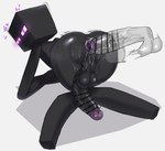 anal anal_fluids anal_penetration anus balls big_penis black_balls black_body black_butt black_penis blush bodily_fluids butt censor_bar doggystyle duo faceless_character faceless_male from_behind_position genitals ineffective_censorship male male/male motion_blur penetration penis purple_eyes sex square_(anatomy) vein man0. microsoft minecraft mojang xbox_game_studios enderman humanoid 2023 censored digital_media_(artwork) hi_res