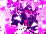 abstract_background ambiguous_gender fangs heart_symbol holding_object holding_weapon looking_at_viewer love_ball pink_eyes pokeball purple_body solo sparkles teeth tongue tongue_out weapon wings prizma730 nintendo pokemon dawn_wings_necrozma generation_7_pokemon humanoid legendary_pokemon necrozma pokemon_(species) shiny_pokemon 2024 4:3 hi_res