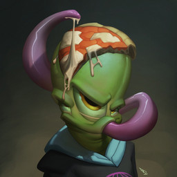 3_eyes bald black_clothing black_hoodie black_topwear blue_sclera cheese clothed clothed_humanoid clothing dairy_products food food_on_head furrowed_eyebrows gradient_background green_body green_skin hoodie light long_tongue looking_at_food looking_at_object male male_humanoid multi_eye no_eyebrows noseless not_furry pizza pizza_slice purple_tongue simple_background solo tongue tongue_out topwear yellow_eyes federico_maria_cugliari alien alien_humanoid humanoid 1:1 2021 absurd_res adobe_photoshop_(artwork) bust_portrait colored detailed digital_drawing_(artwork) digital_media_(artwork) hi_res icon lighting portrait shaded signature
