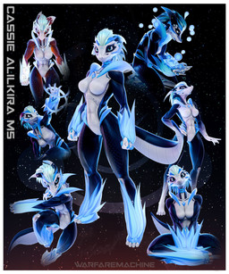 black_body blue_eyes breasts clothing female female_focus gloves handwear liquid muscular muscular_female nude nude_female showcase standing_pose synthetic warfaremachine warfaremachine_(modeler) cassie_alilkira fan_character warfare_alilkira alien alien_humanoid biyemorph humanoid robot_anthro scalie 3d_(artwork) absurd_res blender_(artwork) blender_cycles_(artwork) digital_media_(artwork) hi_res