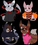accessory ambiguous_gender anthro black_body black_clothing black_fur black_nose black_robe brown_body brown_fur brown_hair brown_nose chibi clothed clothed_feral clothing costume dot_eyes earband eye_patch eyewear featureless_feet feet feral food fruit fur furgonomics grey_body grey_fur grey_skin hair hairless halloween_costume holding_melee_weapon holding_object holding_polearm holding_scythe holding_weapon holidays melee_weapon pattern_clothing pattern_sweater pattern_topwear pink_clothing pink_sweater pink_topwear plant polearm pumpkin purple_nose robe scythe short_hair simple_background simple_eyes smile solo striped_clothing striped_sweater striped_topwear stripes sweater tail tail_accessory tail_mouth tailband tan_body tan_fur topwear transparent_background unusual_anatomy unusual_tail weapon sebdoggo halloween canid canine domestic_cat felid feline felis hairless_cat lagomorph leporid mammal rabbit sphynx_(cat) 2017 aliasing alpha_channel digital_media_(artwork) flat_colors microsoft_paint_(artwork) multiple_images