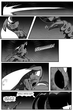 ambiguous_gender angry anthro biped bodily_fluids breasts bunny_costume clenched_teeth clothing costume detailed_background dialogue duo featureless_breasts female female_anthro feral fight male male_humanoid quadruped speech_bubble sweat sweatdrop talking_to_another teeth text vein wide_eyed cuchuflin nintendo pokemon andre_(cuchuflin) generation_4_pokemon generation_5_pokemon humanoid lagomorph leporid lopunny mammal pokemon_(species) rabbit scolipede 2026 absurd_res comic digital_drawing_(artwork) digital_media_(artwork) english_text greyscale hi_res monochrome