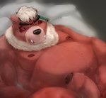 anthro belly black_nose erection eyes_closed foreskin genitals humanoid_genitalia humanoid_penis kemono male moobs nipples nude overweight overweight_anthro overweight_male penis solo laohu lifewonders tokyo_afterschool_summoners kimun_kamui_(tas) bear mammal 2020 hi_res