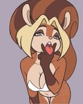 anthro bra breasts clothing female fingers solo tongue tongue_out underwear white_bra white_clothing white_underwear cosmic_pirate tess_(cosmic_pirate) mammal rodent sciurid tree_squirrel hi_res