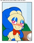 4:5 absurd_res anthro blush bow_only bow_tie female generation_3_pokemon grass heart_eyes heart_symbol hi_res looking_at_viewer lustful_gaze minun neck_bow nintendo peach_(rodent_powered) plant pokemon pokemon_(species) pokemon_mystery_dungeon rodent_powered_(softestpuffss) smile softestpuffss solo spike_chunsoft stone_wall wall_(structure)