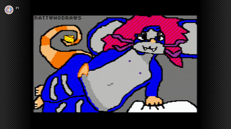 anthro blue_body blue_fur cheese dairy_products fangs food fur grey_background grey_body grey_fur hair looking_at_viewer lying male multicolored_body multicolored_fur nipples nude on_side pillow pink_hair purple_whiskers rat_tail ratthew_(rattwhodraws) simple_background smile solo tail tan_nose teeth whiskers rattwhodraws atlyss mario_paint chang_(atlyss) mammal murid murine rat rodent 16:9 digital_media_(artwork) hi_res mario_paint_(artwork) widescreen