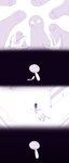 aged_down alternate_species blood bodily_fluids broken_glass clothing discarded_clothing escape fingers flower glass group jumpsuit looking_at_viewer petals plant rear_view running shadowy_figure symbolism text time_lapse gammainks nintendo pokemon mandy_(gammainks) generation_3_pokemon kirlia pokemon_(species) unknown_species 2025 absurd_res artist_name comic digital_media_(artwork) hi_res monochrome