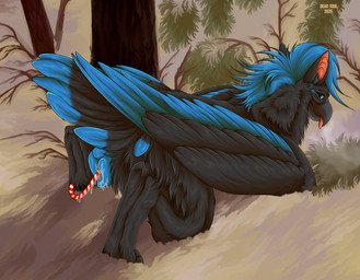 animal_genitalia animal_vulva blep blue_vulva candy_cane_in_pussy canine_genitalia canine_vulva feathers female female_feral feral genitals glistening glistening_eyes green_eyes leg_tuft looking_at_viewer mouth_closed neck_tuft outside red_tongue side_view solo tail tail_feathers tongue tongue_out tuft vulva msdeadsoul mythology avian gryphon mythological_avian mythological_creature hi_res