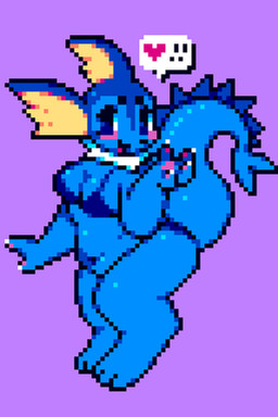 3_toes 4_fingers anthro anthrofied blue_body blush bra breasts clothing digitigrade ear_fins exclamation_point eyebrows feet female fin fingers frill_(anatomy) heart_symbol looking_at_viewer navel neck_frill open_mouth open_smile paws pokemorph slightly_chubby smile solo spiked_tail spikes spikes_(anatomy) tail thick_thighs toes underwear unknown_artist nintendo pokemon aquatic eeveelution generation_1_pokemon pokemon_(species) vaporeon 2022 2:3 digital_media_(artwork) pixel_(artwork) shaded