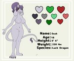 anthro border dusk female solo tail text yellow_border unknown_artist mythology dragon luck_dragon mythological_creature mythological_scalie scalie english_text hi_res model_sheet