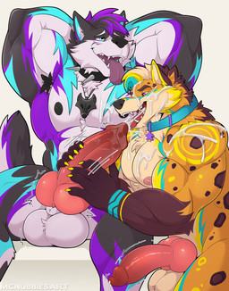 anthro body_worship duo genitals gooner himbofication jock knot knotted_penis lil_bro male male/male muscle_worship muscular penile penis penis_milking token mcnubbies big_brother wolfpupsif bird_dog canid canine canis domestic_dog golden_retriever hunting_dog hybrid hyena mammal retriever wolf absurd_res hi_res