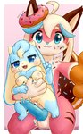 3_toes 4_fingers after_sex animal_genitalia animal_penis anthro balls biped blue_body blue_eyes blue_fur blue_pawpads blue_penis blush bodily_fluids breasts camera canine_genitalia canine_penis cheek_tuft chibi clitoris cum cum_covered cum_drip cum_in_pussy cum_inside cum_on_arm cum_on_breasts cum_on_chest cum_on_face cum_on_hand cum_on_leg cum_on_penis cum_on_self dessert dewlap_(anatomy) doughnut dripping duo erection exposed_breasts facial_tuft feet female fingers floppy_ears food fur genital_fluids genitals gesture hair hand_gesture hand_on_breast highlights_(coloring) holding_breast holding_camera holding_object holding_partner interspecies kemono knot larger_male leaking_cum long_ears looking_aside looking_at_viewer lop_ears male male/female messy multicolored_body multicolored_fur nipples nude open_mouth open_smile pastry pawpads penis pink_body pink_fur pussy selfie semi-anthro short short_stack simple_background sitting size_difference size_play slightly_chubby slightly_chubby_female smaller_female smile sprinkles standing_on_another swirl tan_body tan_fur tan_hair thick_thighs toes tongue tuft two_tone_body two_tone_fur unusual_bodily_fluids unusual_cum unusual_genital_fluids v_sign vaginal wide_hips pyritie donut_(misterdonut) sofu_(pyritie) canid canine canis domestic_dog food_creature lagomorph leporid mammal rabbit 2022 absurd_res digital_media_(artwork) hi_res