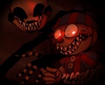 glowing glowing_eyes group machine male veloceryx five_nights_at_freddy's five_nights_at_freddy's_4 scottgames nightmare_balloon_boy_(fnaf) nightmarionne_(fnaf) animatronic humanoid mammal robot 2015