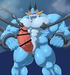 abs anthro biceps big_penis blue_body bound genitals hands_tied male muscular muscular_anthro muscular_male nipple_fetish nipple_play nipple_suck nipples open_mouth pecs penetration penis peril sex solo sucking tentacle_on_penis tentacle_penetration tentacle_sex tentaclejob tentacles urethral urethral_penetration vein veiny_penis yellow_eyes sharkinn nintendo pokemon generation_3_pokemon mammal pokemon_(species) swampert tentacle_creature censored hi_res