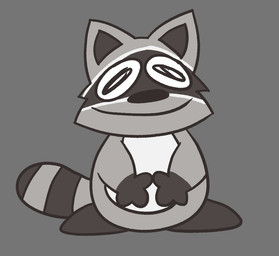 ambiguous_gender fur grey_background grey_body grey_fur markings ring_(marking) ringed_tail simple_background smile solo striped_markings striped_tail stripes tail tail_markings tunemon mammal procyonid raccoon 2023 digital_media_(artwork)