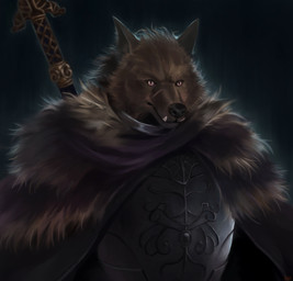 anthro armor black_nose brown_body brown_fur cape clothed clothed_anthro clothed_male clothing facial_scar fangs fully_clothed fully_clothed_anthro fully_clothed_male fur male male_anthro melee_weapon scar solo sword teeth weapon ariswuffo elden_ring fromsoftware blaidd_(elden_ring) canid canine canis mammal wolf 2022 absurd_res hi_res