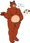 2_horns 5_toes anthro arm_tuft balls belly_tuft blonde_highlights blue_body blue_fur brown_body brown_fur brown_hair brown_nipples brown_pawpads cheek_tuft chest_tuft color_swatch crotch_tuft dark_nipples dipstick_ears ear_markings facial_tuft feet femboy flaccid fur genitals green_eyes hair highlights_(coloring) horn male moobs multicolored_ears navel nipples nude open_mouth overweight overweight_male pawpads penis sharp_teeth shoulder_tuft simple_background solo standing tan_body tan_fur teeth text toes tuft white_background magnetiorchid solairi_(nonbearnary) bear mammal 2023 character_name clip_studio_paint_(artwork) digital_media_(artwork) english_text model_sheet nonbinary_(lore)