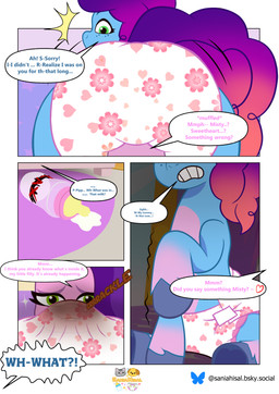 clothed clothing dialogue diaper duo facesitting feces female feral pooping sitting_on_another soiled_diaper soiling soiling_diaper text unclean_diaper used_diaper using_diaper wearing_diaper saniahisal friendship_is_magic hasbro mlp_g5 my_little_pony misty_brightdawn_(mlp) equid equine horse mammal pony absurd_res comic digital_media_(artwork) english_text hi_res