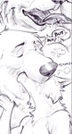 anthro duo kissing licking_tongue male male/male tongue disney robin_hood_(disney) little_john robin_hood bear canid canine fox mammal