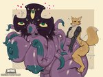 anthro duo female heart_symbol male male/female tentacles wide_eyed ze_blackball.d nick_flynn_(bigppfox1) the_observer_(ze_blackball.d) canid canine eldritch_abomination fox humanoid mammal