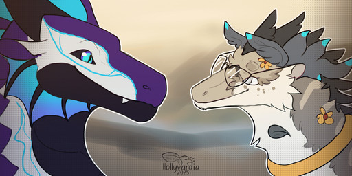 ambiguous_gender black_body black_scales black_sclera blue_body blue_eyes blue_scales blue_tongue brown_body brown_feathers cheek_tuft duo eyewear facial_tuft feathers feral forked_tongue glasses grey_eyes horn kissing licking purple_body purple_scales scales simple_background teeth tongue tuft white_body white_feathers white_scales hollyvardia european_mythology mythology hollyvardia_(character) saber_(saber15) deinonychus dinosaur dragon dromaeosaurid mythological_creature mythological_scalie prehistoric_species reptile saurischian scalie theropod western_dragon 2025 2:1 animated frame_by_frame signature