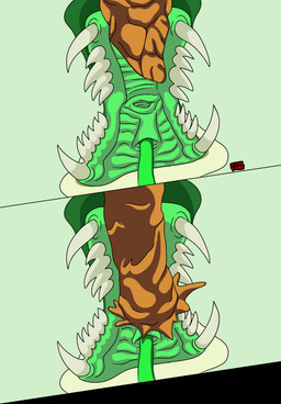 andromorph anthro disposal duo eating_feces excessive_feces feces feces_in_mouth female hyper hyper_feces intersex mouth_shot open_mouth tera_the_titanoboa filthivore reptile scalie snake hi_res