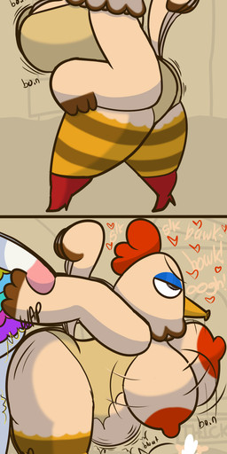 ahegao ambiguous_penetration anthro big_breasts big_butt bodily_fluids boots bouncing_breasts breasts butt cleavage clothed clothing cum cum_inflation cum_inside curvy_figure duo erect_nipples female footwear genital_fluids half-closed_eyes high_heeled_boots high_heels hourglass_figure inflation leotard looking_pleasured male male/female narrowed_eyes nipples penetration shoes skimpy thick_thighs torn_clothing wide_hips klutzatdusk animal_crossing instant_loss_2koma nintendo betty_(animal_crossing) pietro_(animal_crossing) avian bird bovid caprine chicken galliform mammal phasianid sheep comic digital_media_(artwork) hi_res