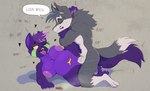 3_toes 4_toes 5_fingers ahegao annoyed anthro anthro_on_anthro anthro_penetrated anthro_penetrating anthro_penetrating_anthro balls belly big_breasts big_dom_small_sub big_nipples big_penis big_tail black_sclera blush bodily_fluids breasts cheek_markings cheek_tuft chest_fur chest_tuft claws clitoral_hood clitoris countershade_torso countershading cross-popping_vein curling_toes dialogue digitigrade dominant dominant_male dripping drugs duo eye_roll eyebrows facial_markings facial_tuft fangs feet female female_penetrated fingers fluffy fluffy_tail fucked_silly fur genital_fluids genitals green_markings grey_body grey_fur hair head_markings heart_symbol highlights_(coloring) inner_ear_fluff inverted_nipples larger_male leg_glider_position leg_grab long_tail looking_pleasured male male/female male_penetrating male_penetrating_female marijuana markings motion_blur motion_lines muscular muscular_anthro muscular_male navel nipples one_eye_closed onomatopoeia open_mouth pawpads paws penetration penis pink_hair pink_pussy pink_tongue profanity pubes purple_hair pussy pussy_juice_drip pussy_juice_on_penis raised_leg red_sclera saliva saliva_string sex short_hair short_stack simple_background size_difference slightly_chubby slightly_chubby_anthro slightly_chubby_female smaller_female smile smoke sound_effects submissive submissive_female substance_intoxication sweat sweatdrop tail teeth text thick_eyebrows thick_thighs tight_fit toes tongue tongue_out tuft uvula vaginal vaginal_fluids vaginal_penetration vein veiny_penis whiskers white_claws wide_hips meatboom blitz_wulfen katty_hupokoro canid canine canis domestic_cat felid feline felis mammal wolf 2025 digital_media_(artwork) english_text hi_res